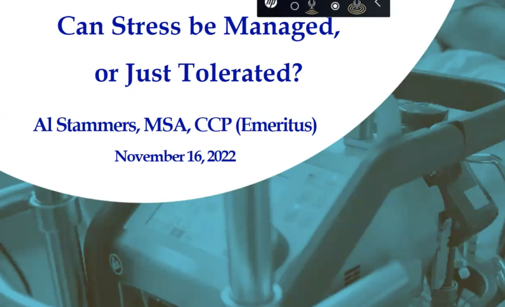 "Can Stress Be Managed or Just Tolerated?" Webinar